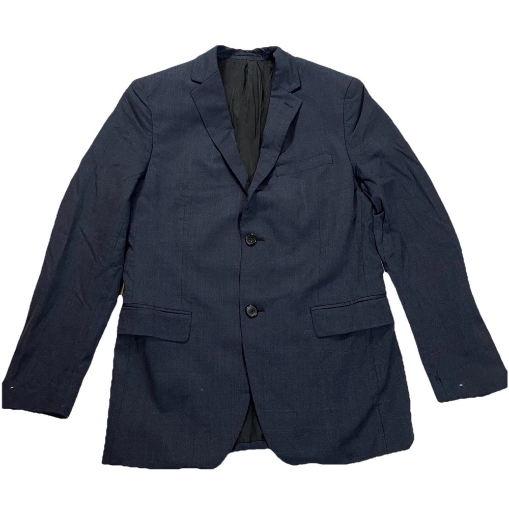 Theory Wool Sport Coat Blazer Two Button Mens 38R Suit Jacket Stretch Navy‎